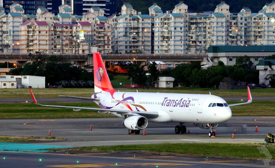 Trans Asia Jet On Runway photo