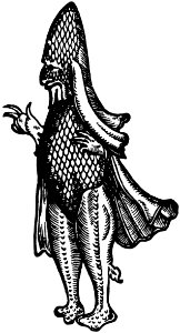 Monster In Black And White Illustration