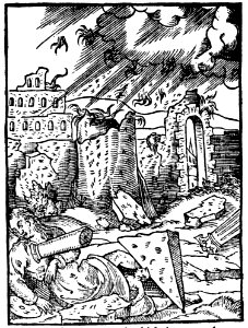 Black And While Illustration Of Destruction