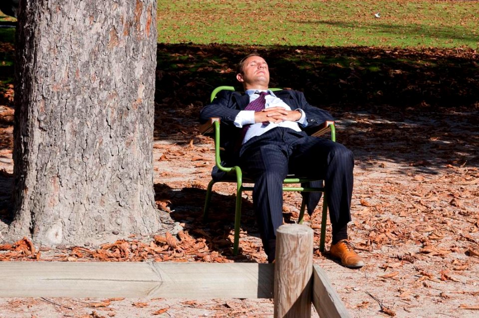 Businessman In Lawn Chair