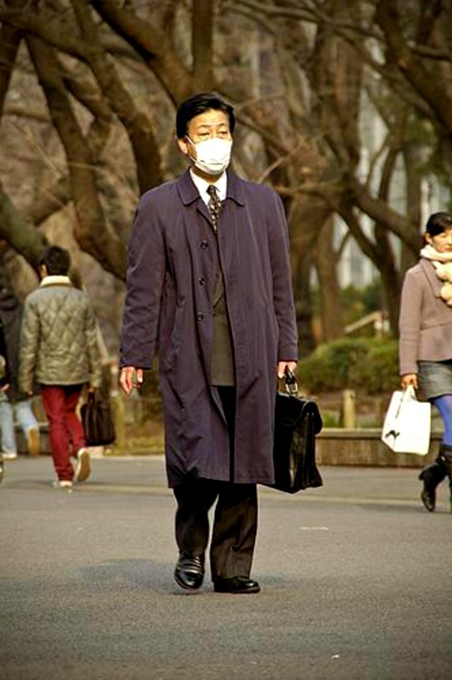 Asian Businessman With Face Mask