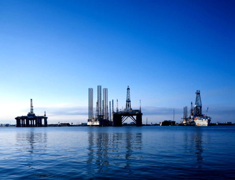 Galveston, Texas, Oil Rigs ;Galveston, Texas, Oil Rigs. Original image from Carol M. Highsmith’s America, Library of Congress collection.