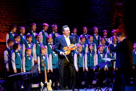 Childrens Choir And Violinist Onstage