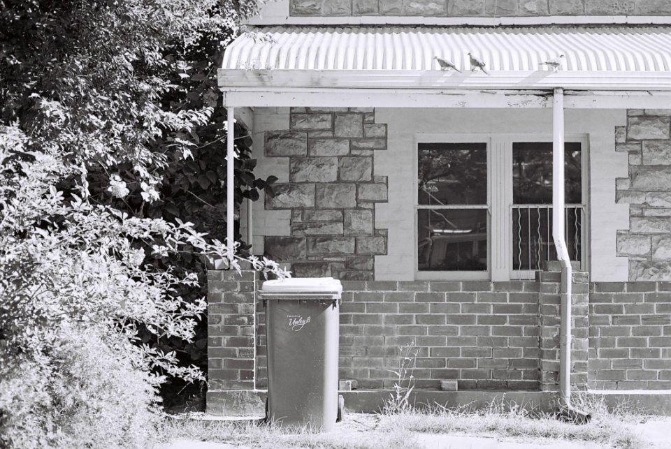 Home Exterior In Black And White