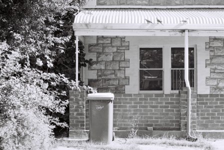Home Exterior In Black And White photo