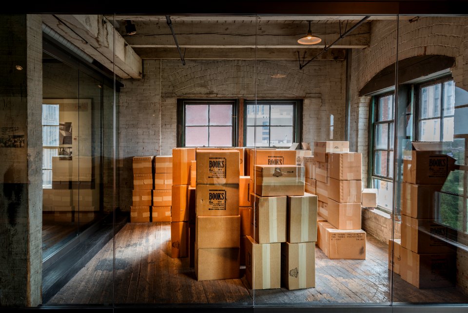 The sixth-floor storeroom of the Texas School Book Depository in Dallas, where Lee Harvey Oswald, the presumed (by most) assassin of President John F. Kennedy, found a perch above Dealey Plaza, along which Kennedy, Texas governor John Connally, who was wounded, and their wives rode in an open touring car on Nov. 22, 1963. Now called the Sixth Floor Museum, the site is operated by the Dallas County Historical Foundation. Original image from Carol M. Highsmith’s America, Library of Congress collection.