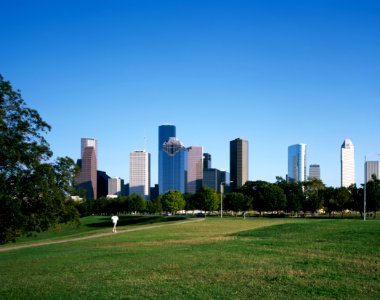 Houston, Texas from Buffalo Bayou Park. Original image from Carol M. Highsmith’s America, Library of Congress collection.