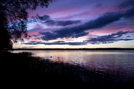 Empty Lake During Night Time photo