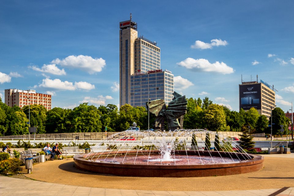 Fountain In Katowice Poland