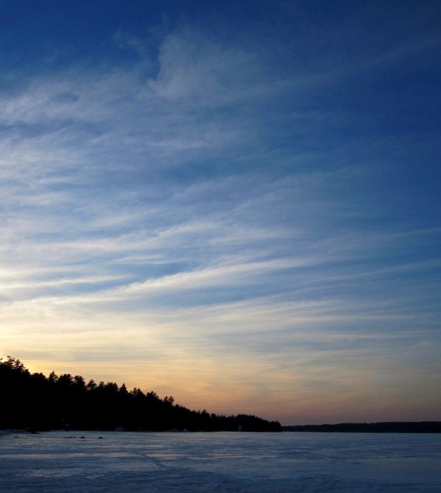 Blue Sky And Frozen Lake