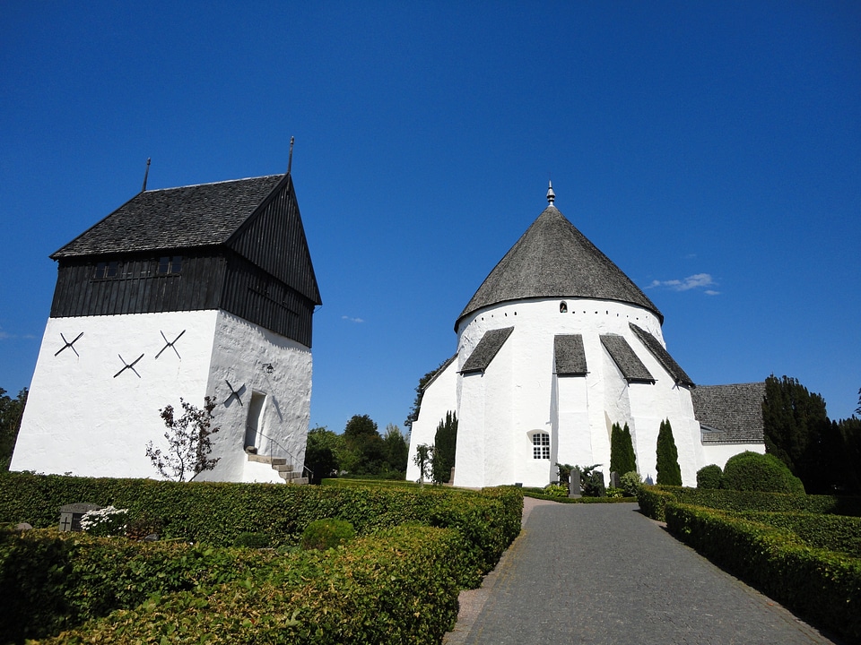 Bornholm denmark white church