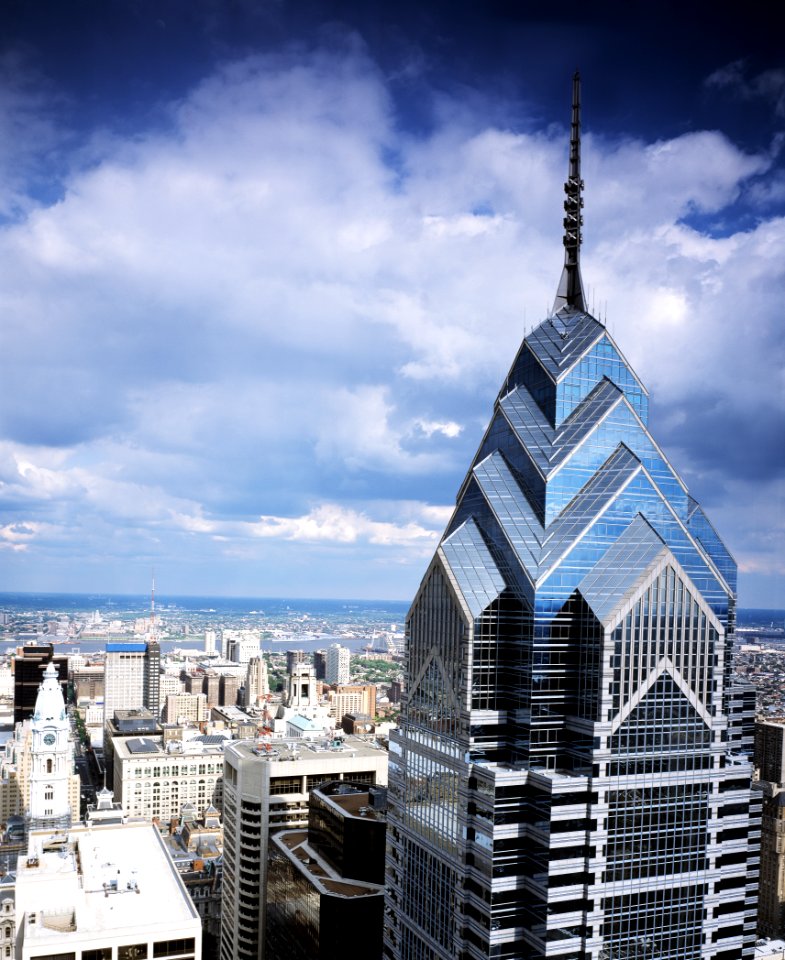 One Liberty Place, Philladelphia. Original image from Carol M. Highsmith’s America, Library of Congress collection.