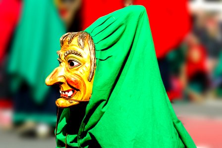 Yellow And Green Mask Man