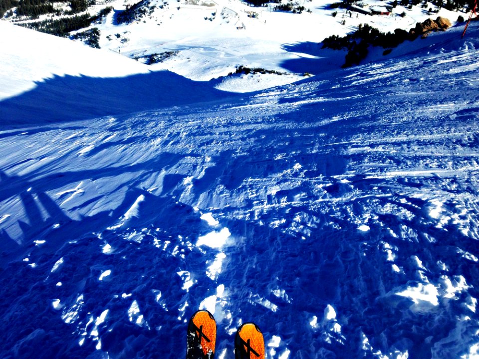 Downhill Skier On Slope