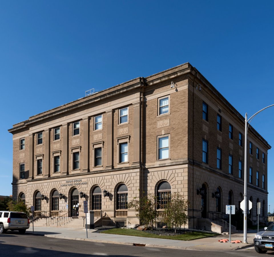 Bruce M. Van Sickle Federal Building, Minot, North Dakota (2014) by Carol M. Highsmith. Original image from Library of Congress.