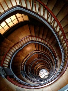Brown Spiral Stairs photo