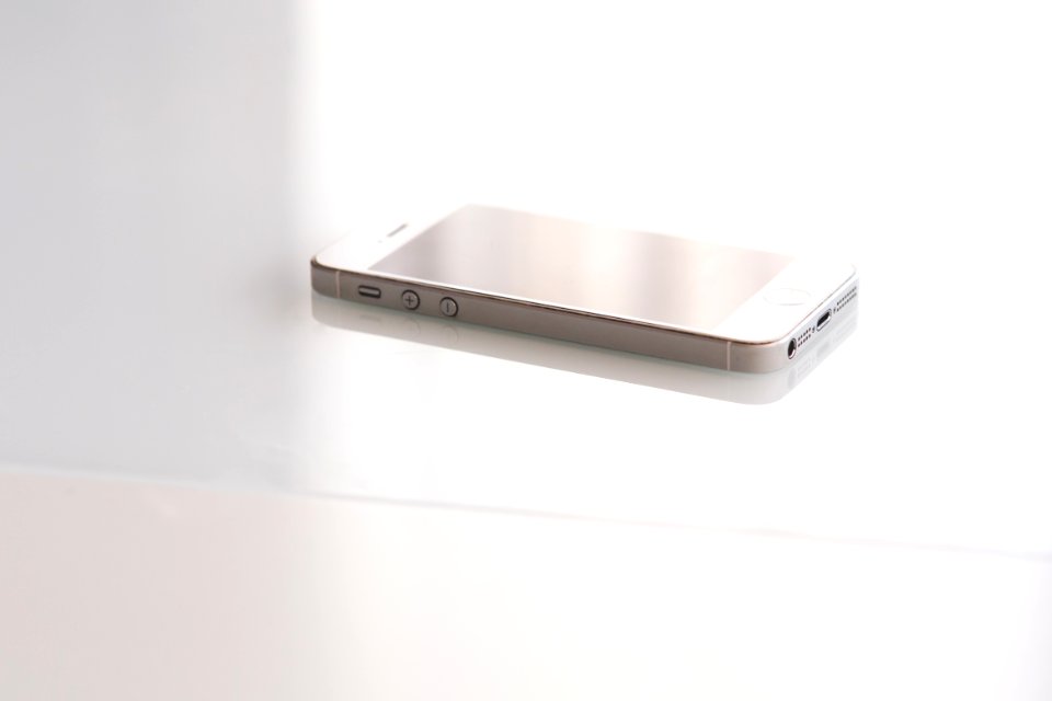 Closeup View Of White Smart Phone Connectors Details