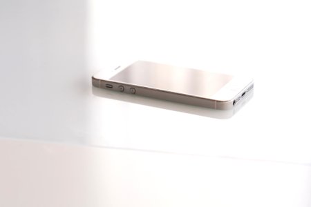 Closeup View Of White Smart Phone Connectors Details