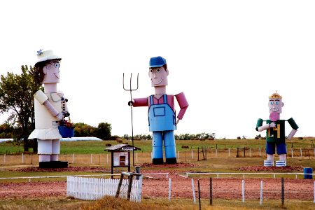 The Tin Family, Enchanted Highway, Regent, North Dakota (2005) by Carol M. Highsmith. Original image from Library of Congress. photo