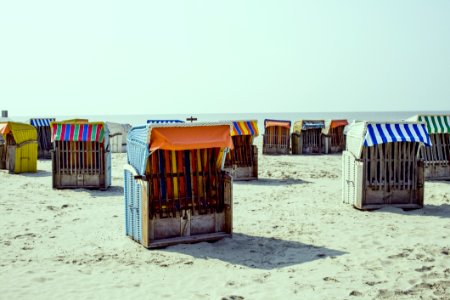 Strandkorb On Beach photo