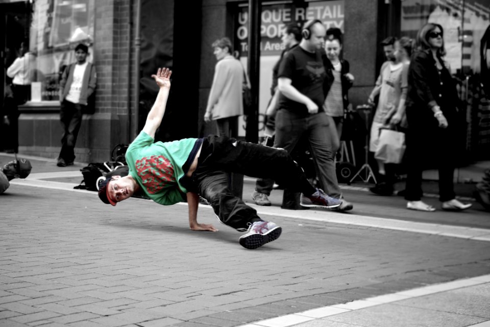 Break Dancer On City Street
