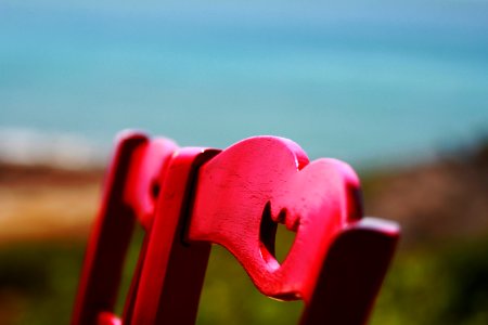 Red Wooden Chair Close Up Photography photo