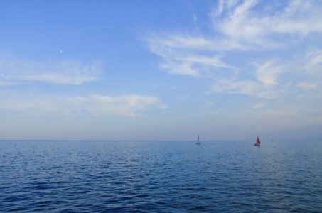 Sailboats On Calm Blue Sea