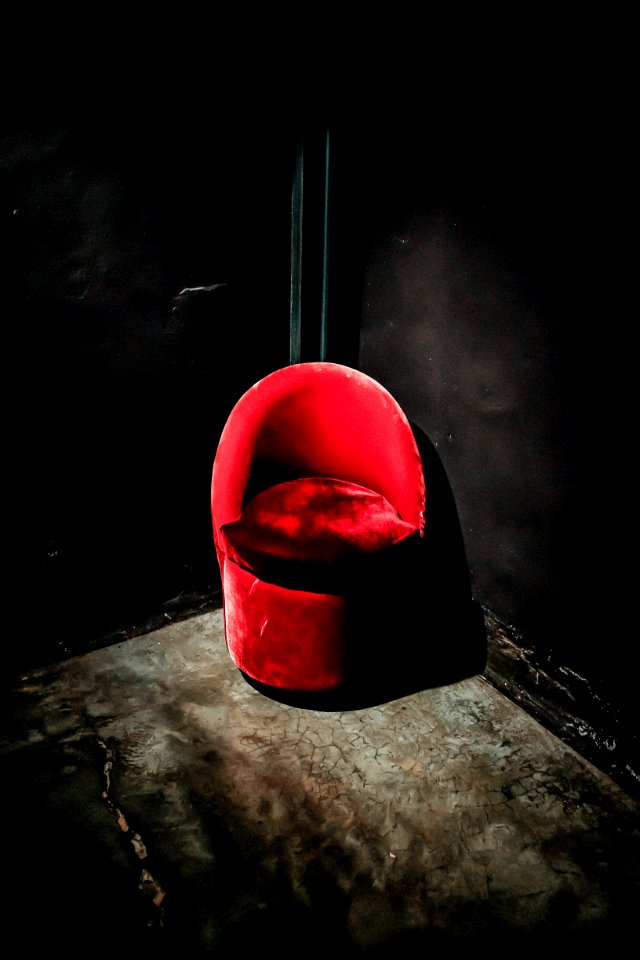 Red Suede Chair