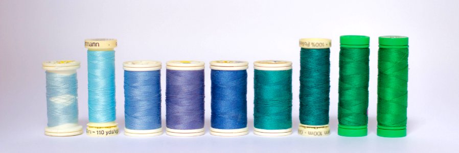 Shades Of Blue Thread Spools photo