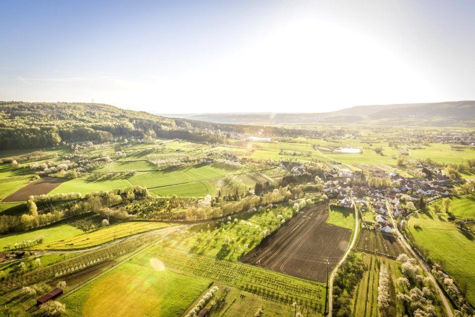 Green Field Top Angle Photography