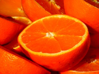 Half Cut Orange Fruit photo