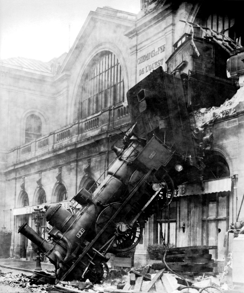 1895 Locomotive Accident Montparnasse Paris France