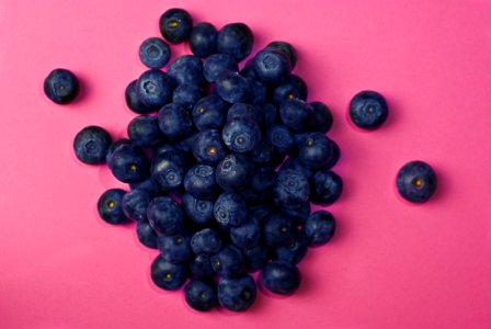 Blueberries On Pink