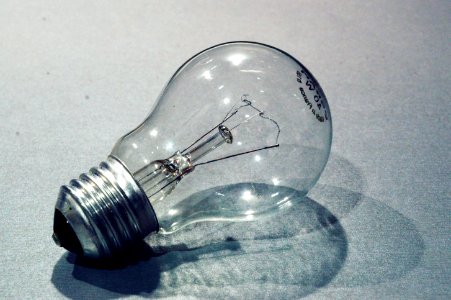 Clear Glass Light Bulb photo