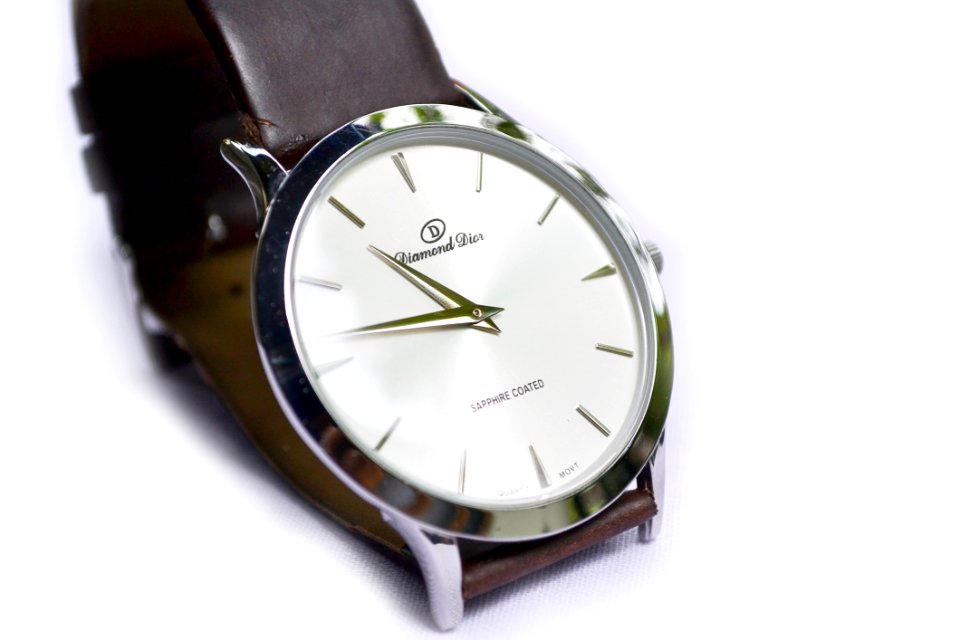 White Round Analog Watch