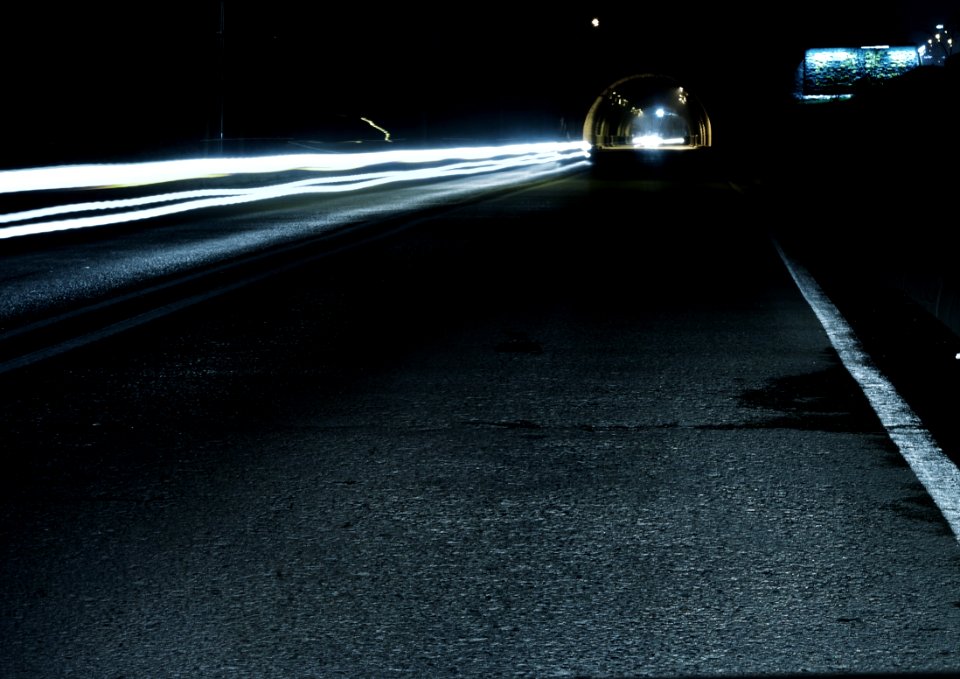 Gray Concrete Road During Night Time