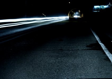 Gray Concrete Road During Night Time