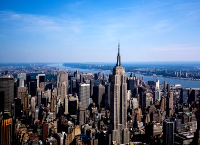 Aerial view of New York City. Original image from Carol M. Highsmith’s America, Library of Congress collection. photo