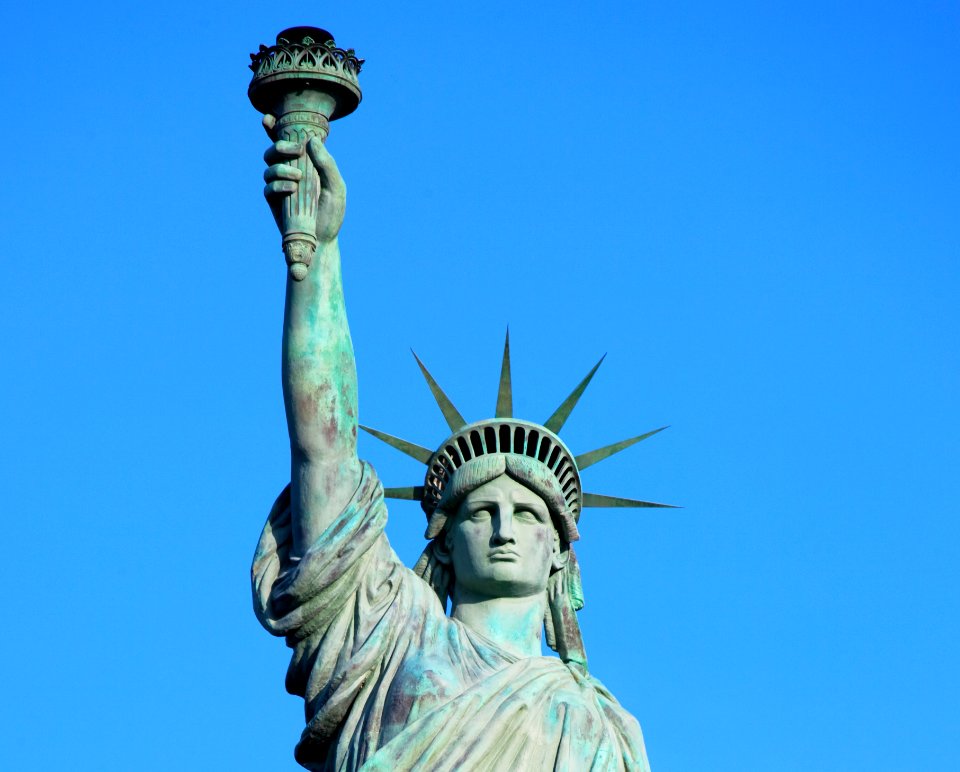 A bronze replica, one-fifth the size of the Statue of Liberty, commissioned by Frank Park Samford as the symbol for the company he founded, Liberty National Life Insurance Company. Original image from Carol M. Highsmith’s America, Library of Congress collection.