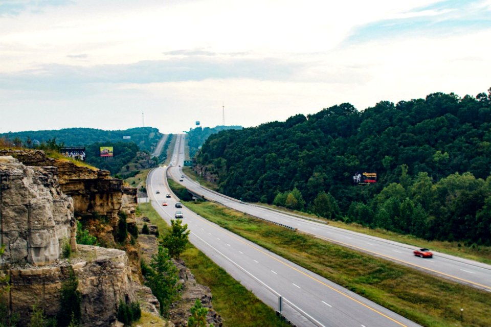 Cars On Highway In Country