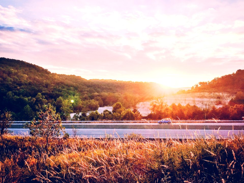 Sunrise Over Interstate Highway