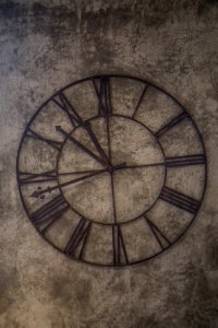 Brown Analog Wall Clock At 1148 photo