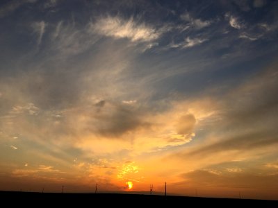 Sunset Over Rural Fields photo