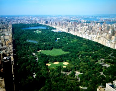 Aerial view of Central Park, New York. Original image from Carol M. Highsmith’s America, Library of Congress collection.