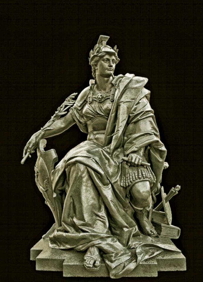 Statue Of Alexander On Black