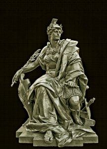 Statue Of Alexander On Black