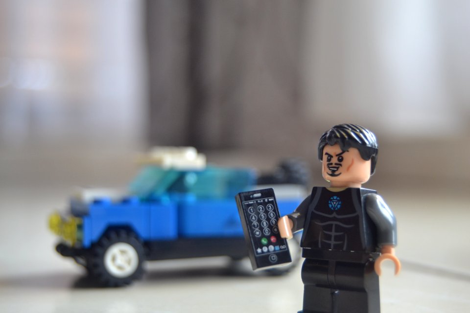 Lego Construction With Minifigure