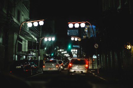 Streetlights And Cars photo