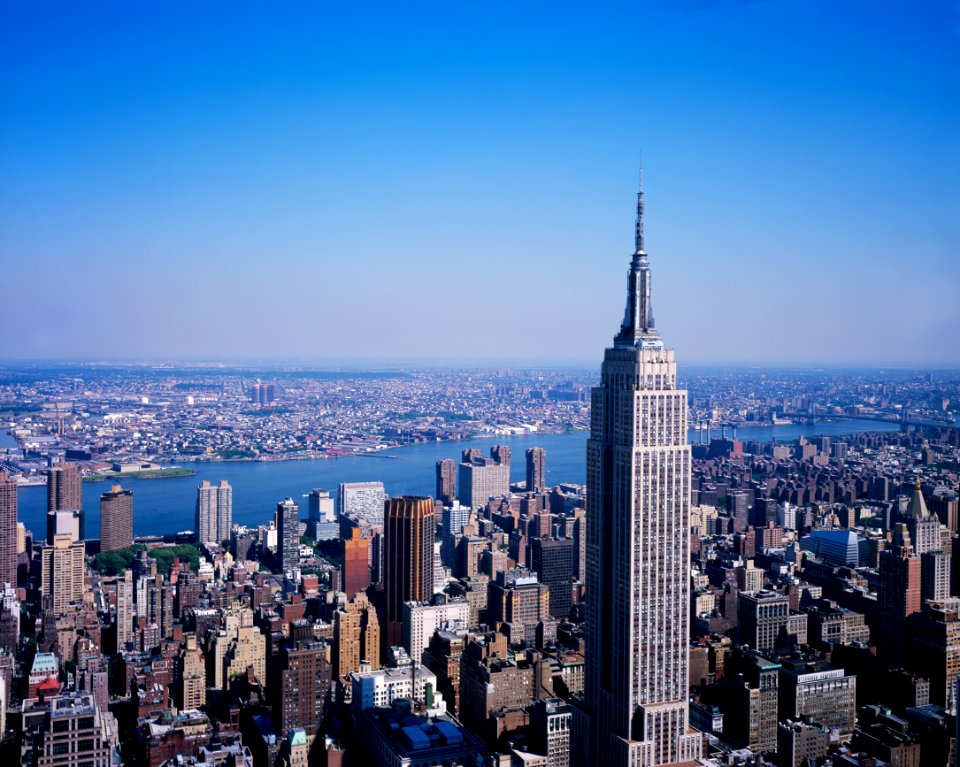 Empire State Building view of New York City. Original image from Carol M. Highsmith’s America, Library of Congress collection.