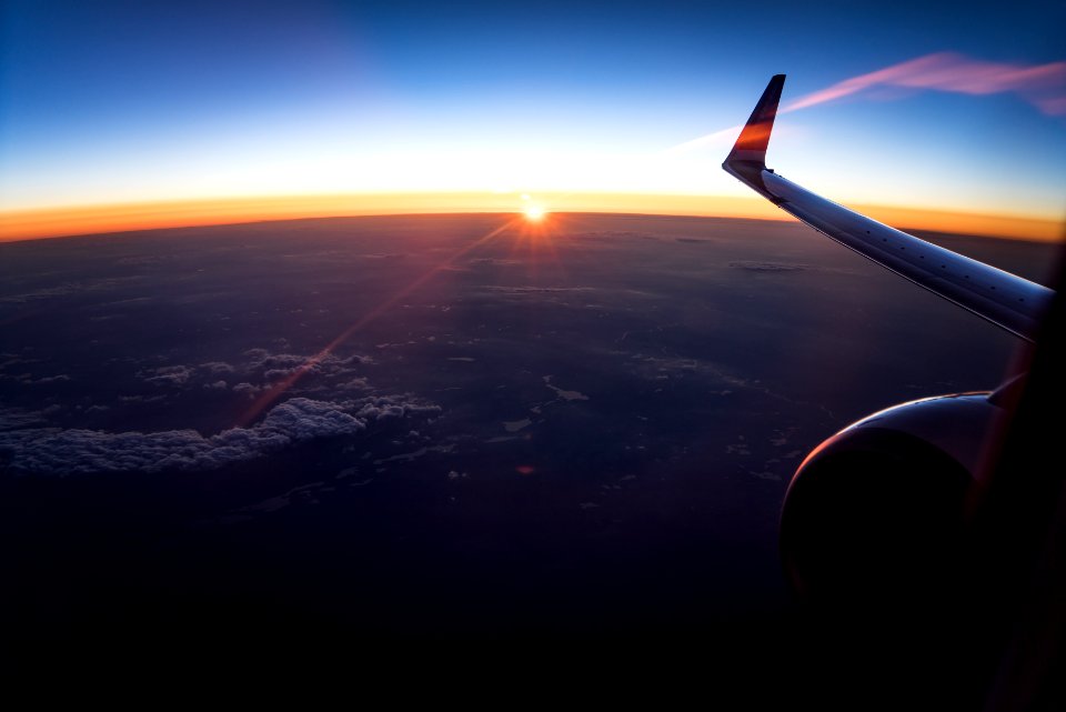 Aerial View Of White Clouds During Sunset